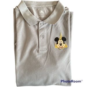 Walt Disney 50th Anniversary Limited Edition Polo Gray Embroidered Large